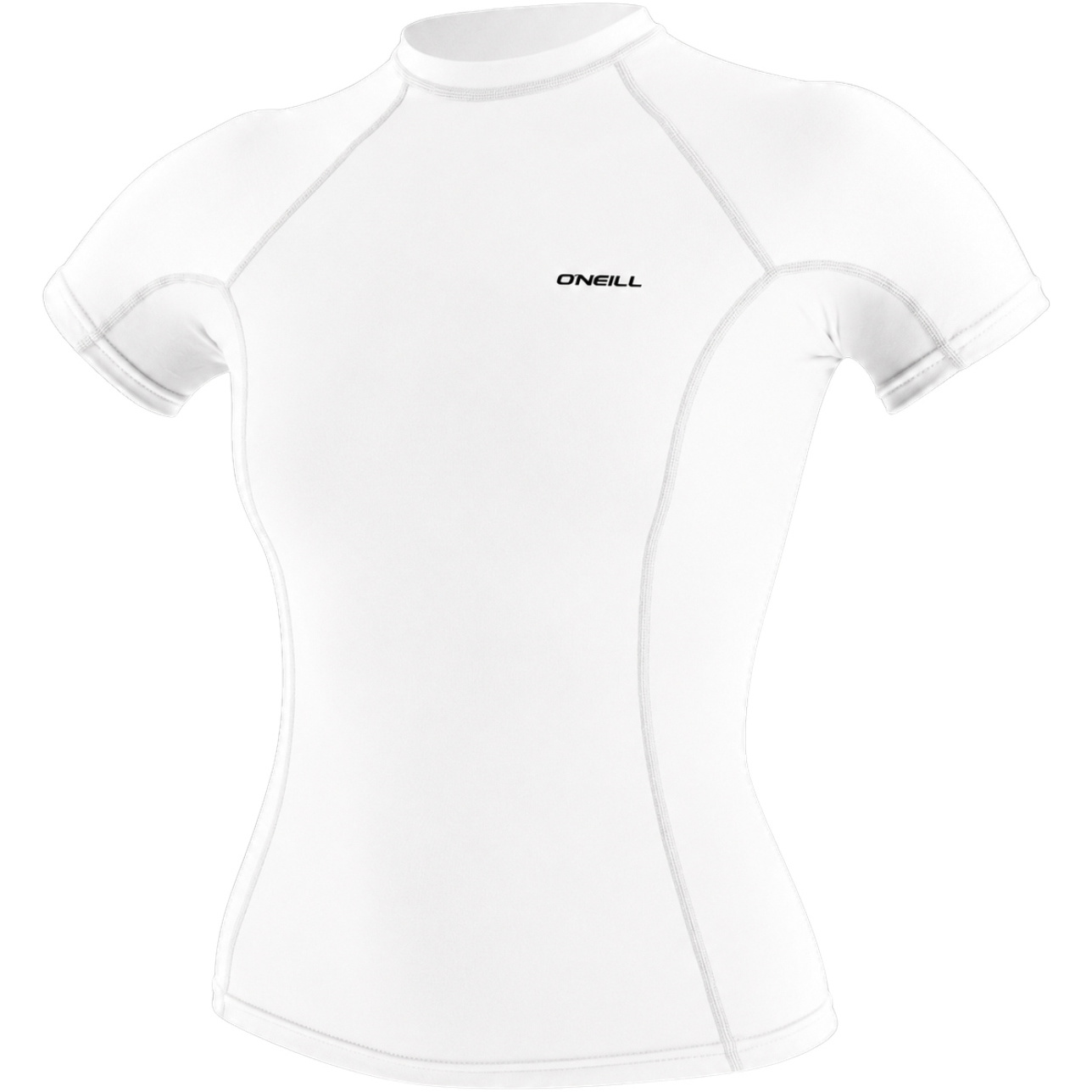 2026 O'Neill Womens Basic Skins Short Sleeve Rash Vest 5717 - White